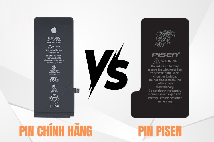 So sánh các loại pin thay thế cho iPhone X Pisen và pin zin