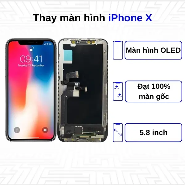 Thay màn hình iPhone X bóc máy chính hãng