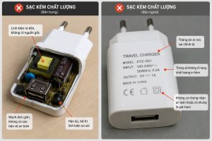 sạc lô kém chất lượng giá rẻ trên thị trường