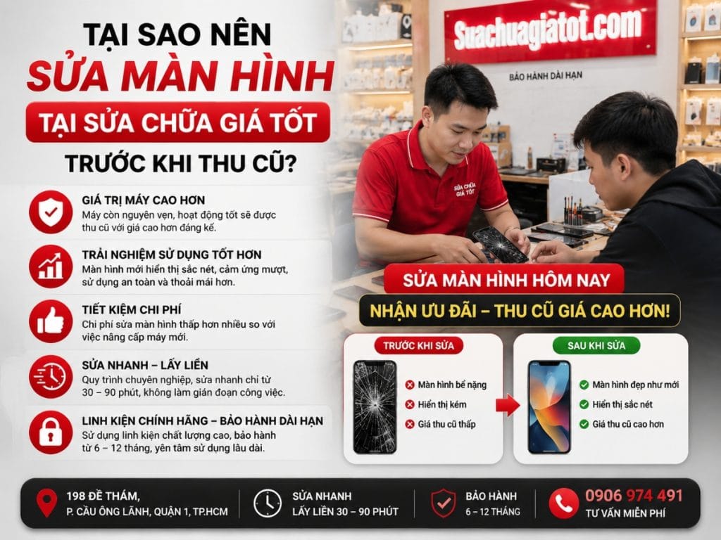 Tại Sao Nên Sửa Màn Hình Tại Sửa Chữa Giá Tốt Trước Khi Thu Cũ