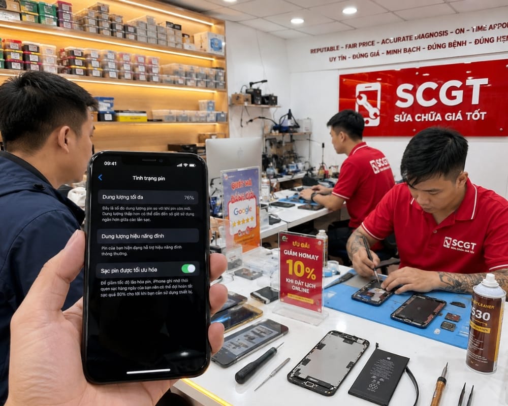 Thay pin iphone Quận 3 uy tín