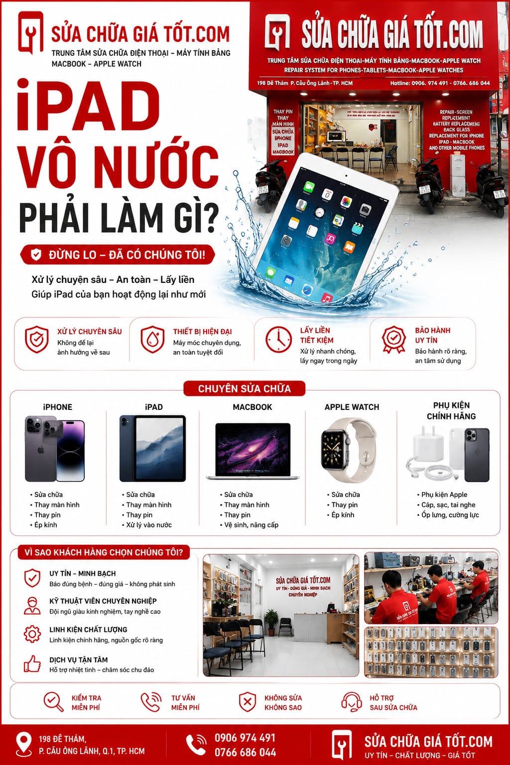 iPad vô nước
