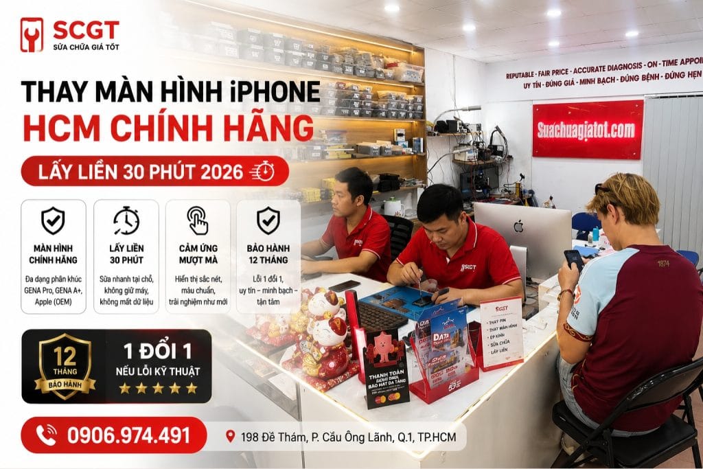 Thay màn hình iPhone hcm uy tín