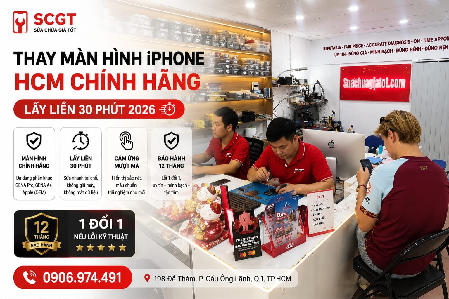 Thay màn hình iPhone hcm uy tín
