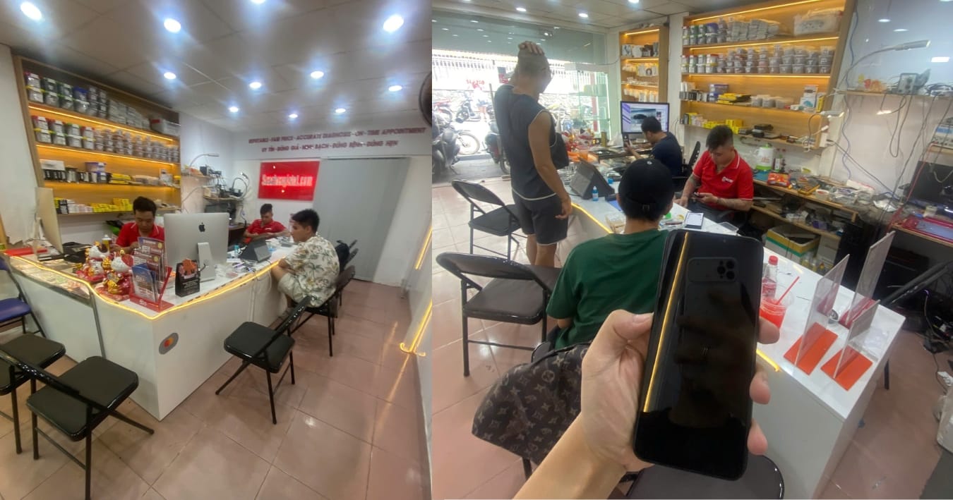 Cracked iPhone screen repair in District 1, Ho Chi Minh City