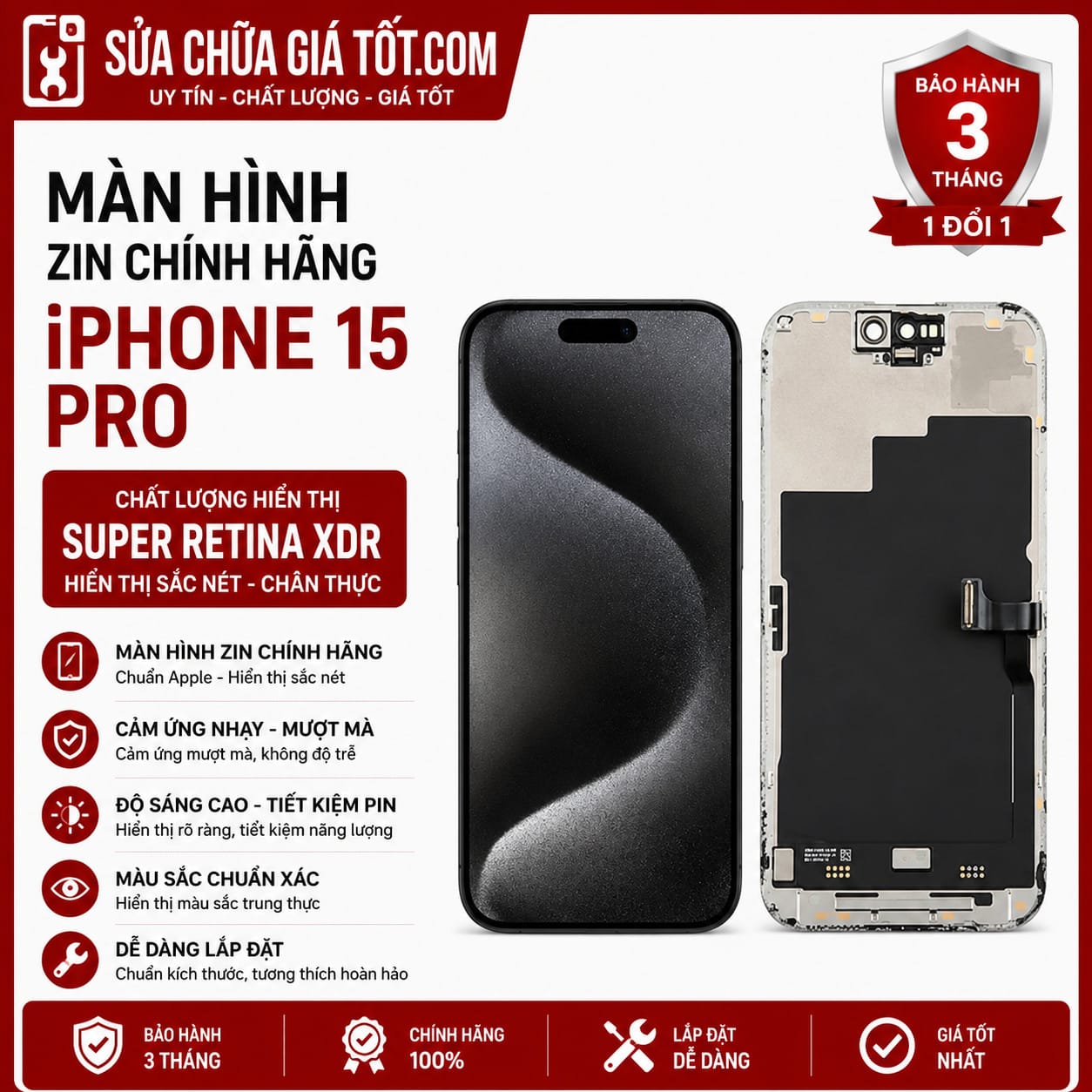 màn hình 15Pro
