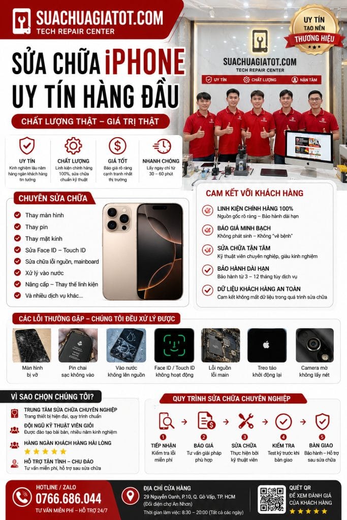 sửa chữa giá tốt, iPhone vào nước